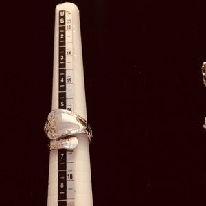 Vintage spoon silver plated ring